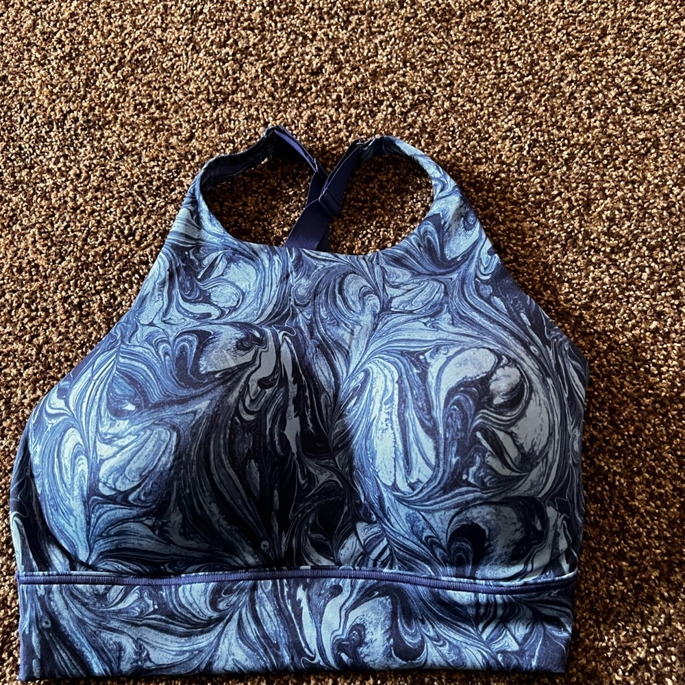Women's Victoria’s Secret On Point Blue Marble Sports Bra- 36D